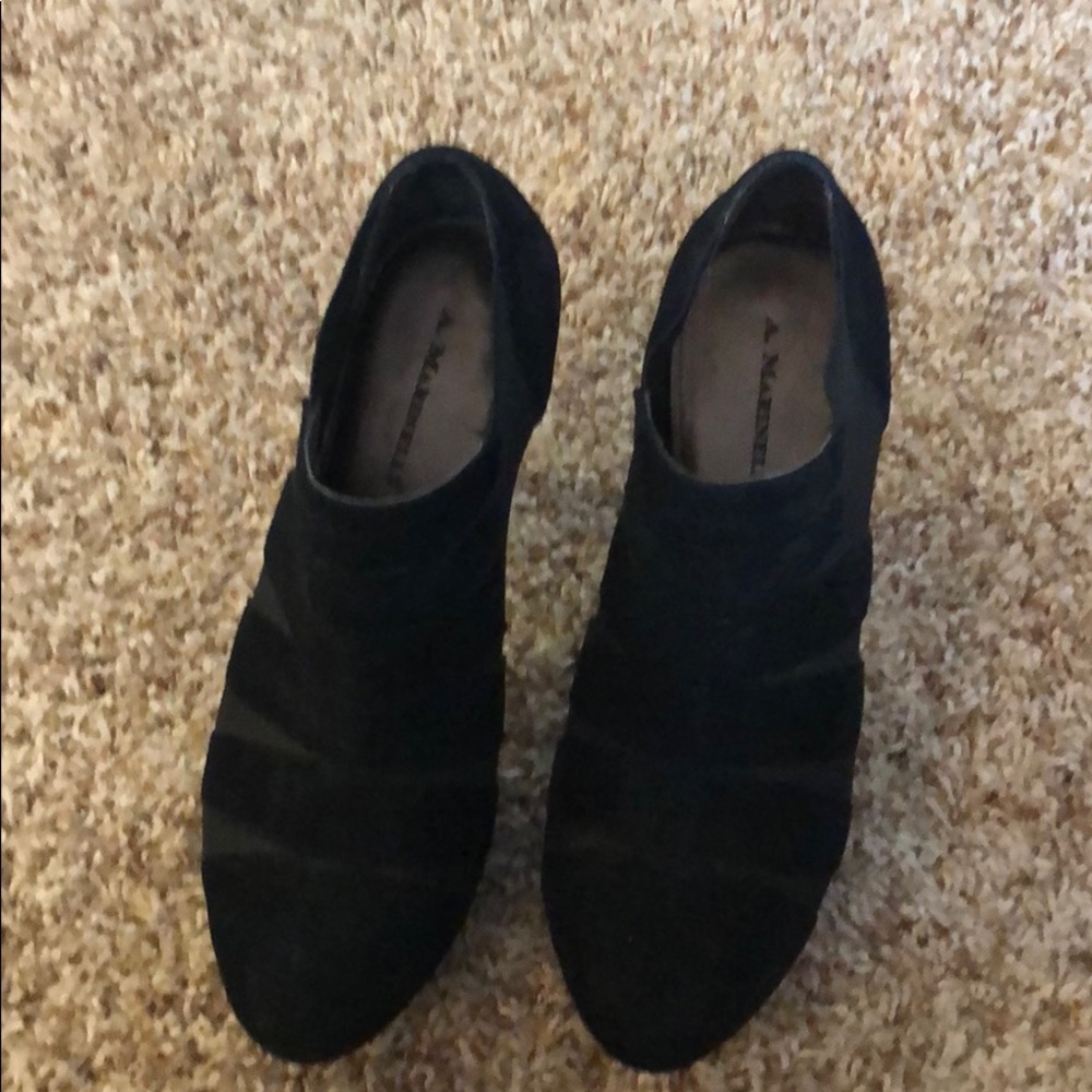 A. Martinelli black suede booties